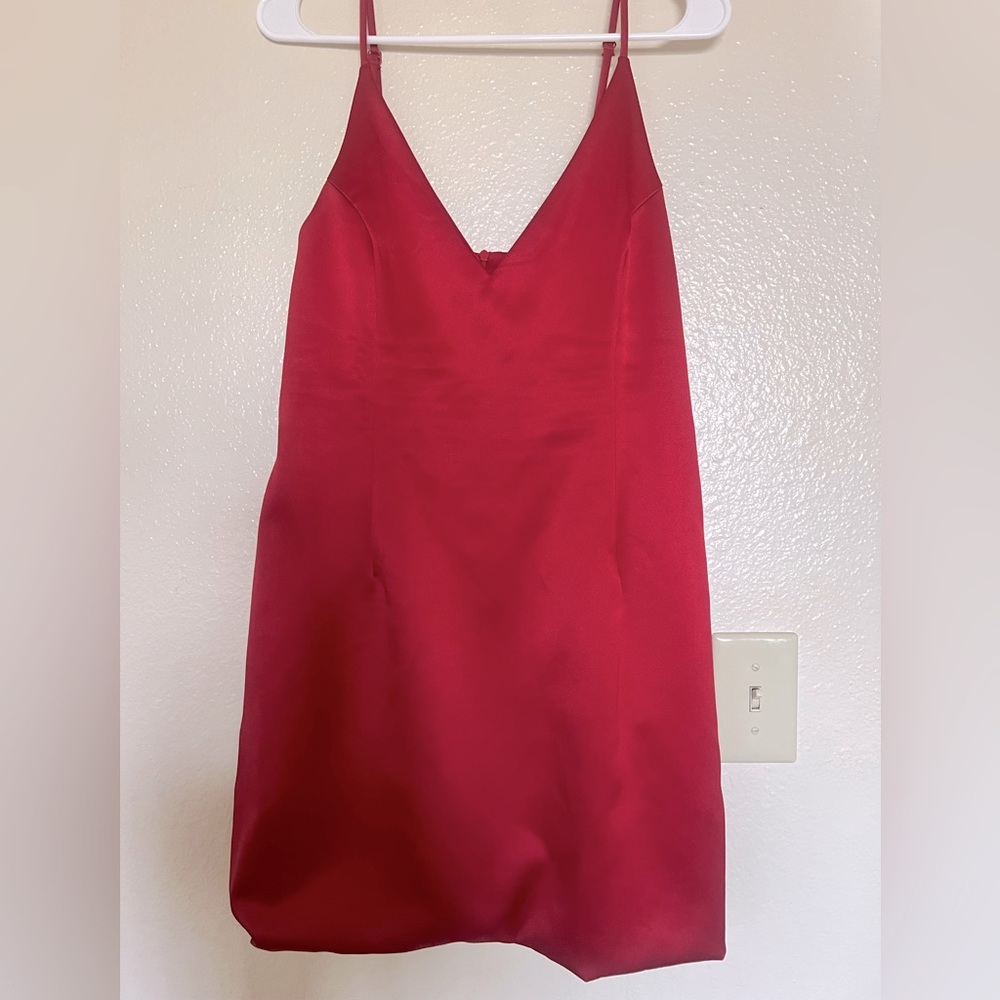 Fashionova red midi dress with pockets size XL